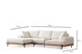 Atelier Del Sofa Eti Oak Left - White